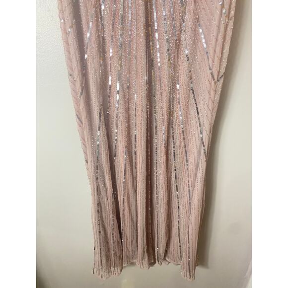 MAC DUGGAL DRESS 20 PINK MOTHER OF BRIDE FORMAL GOWN FALL WEDDING GUEST LONG - Picture 12 of 16